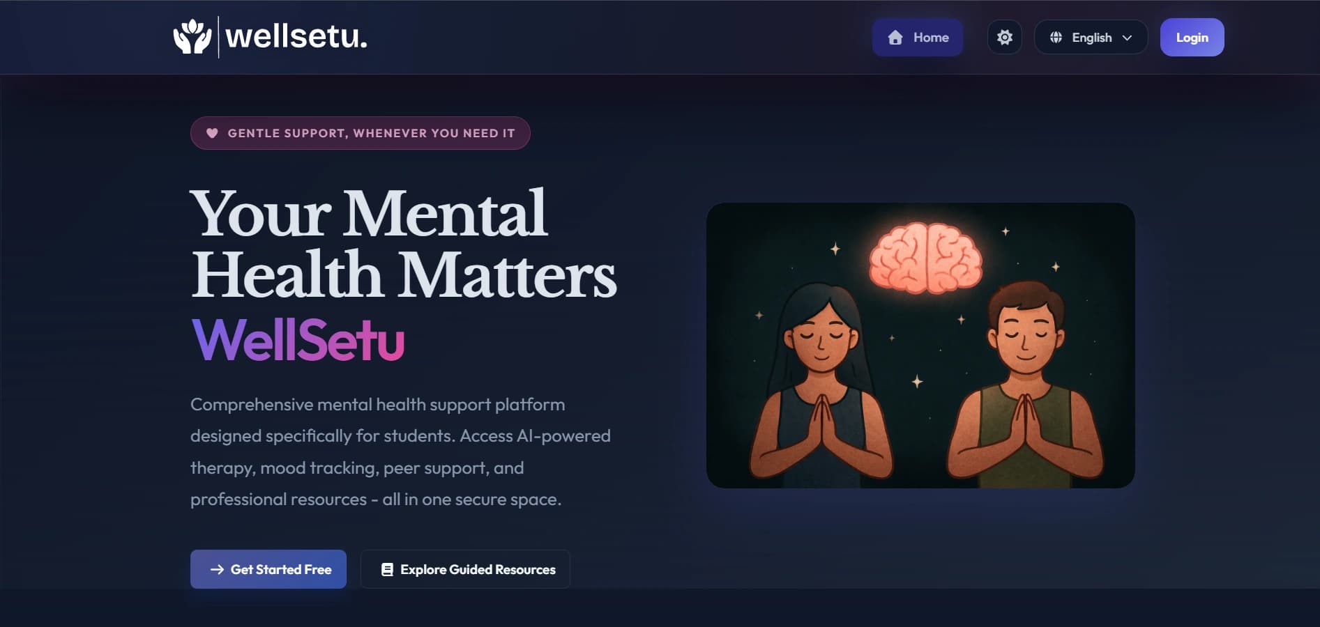 Well Setu - Mental Health Support Platform